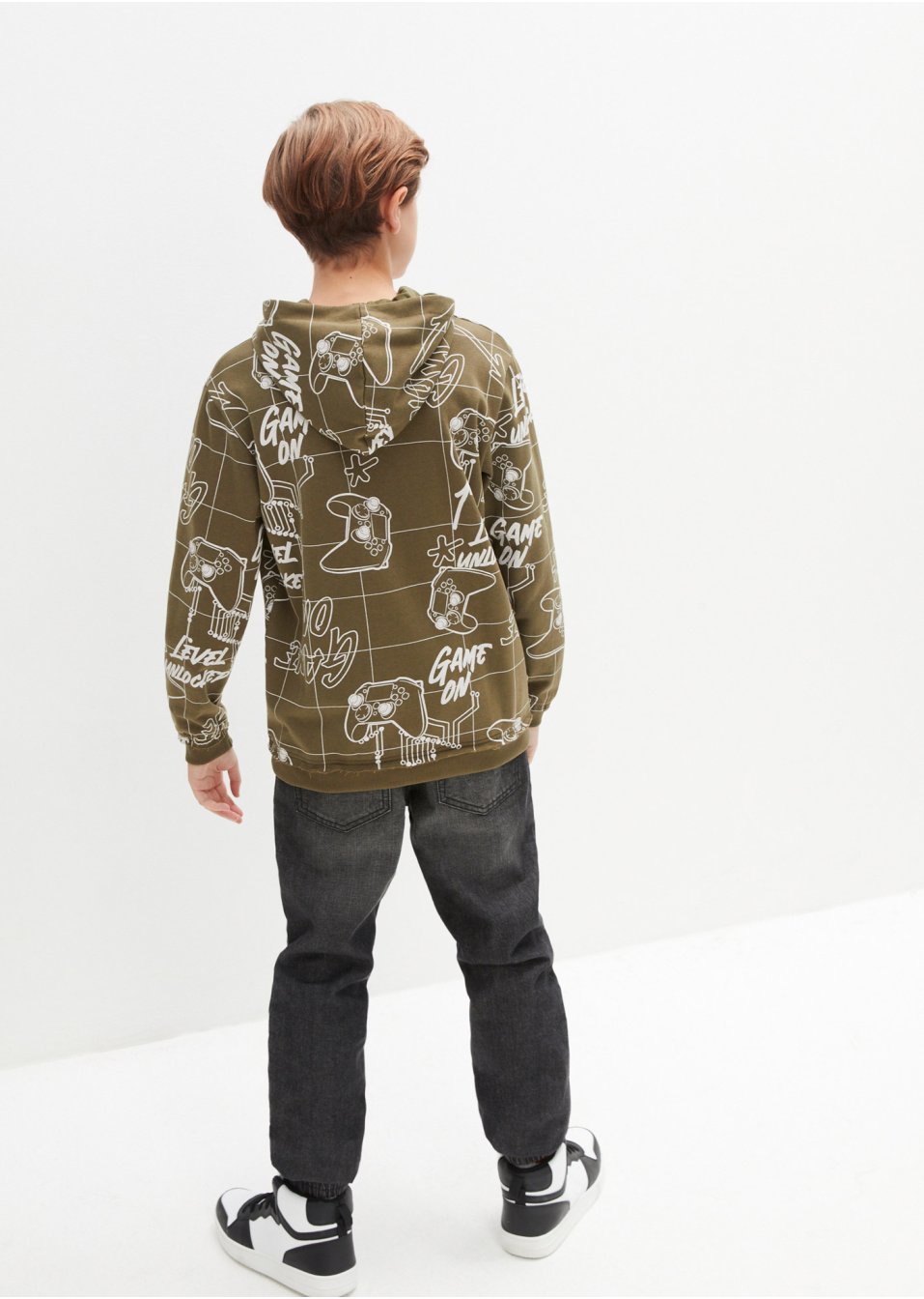 Sweat-shirt à capuche garçon avec imprimé