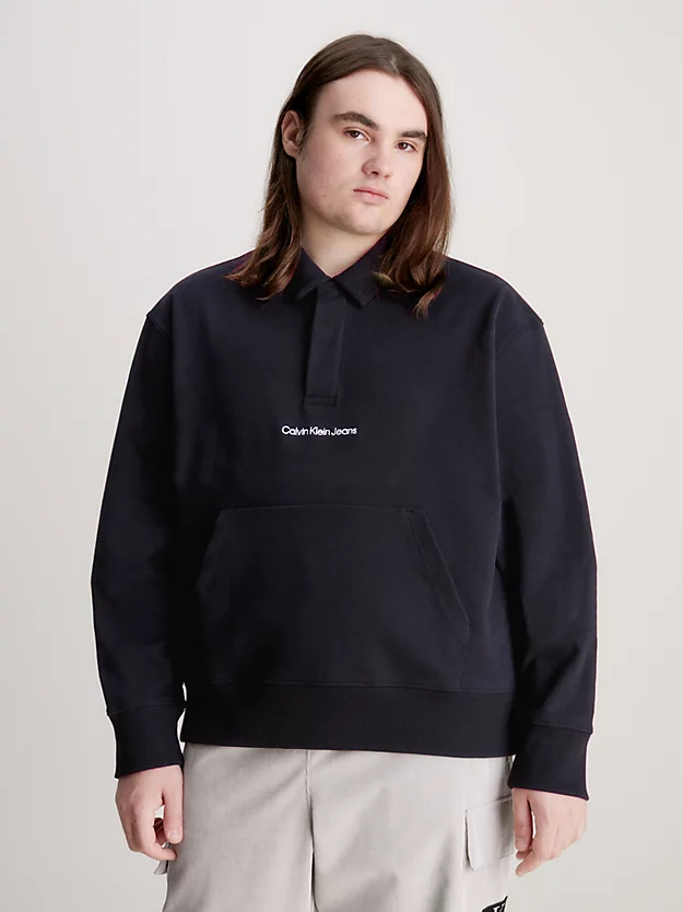 Moletom polo de modelagem relaxada