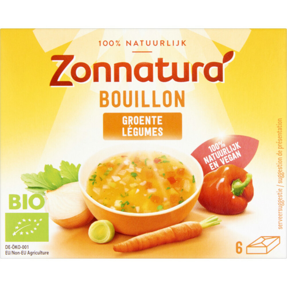 6x Zonnatura Groentebouillon TablettenBiologisch6 x 11 gr