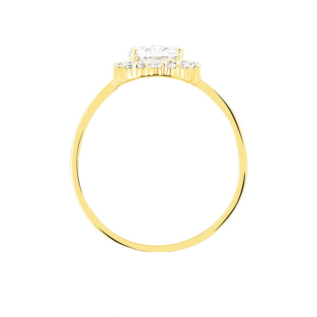 Bague Solitaire Cillie Or Jaune Oxyde De Zirconium