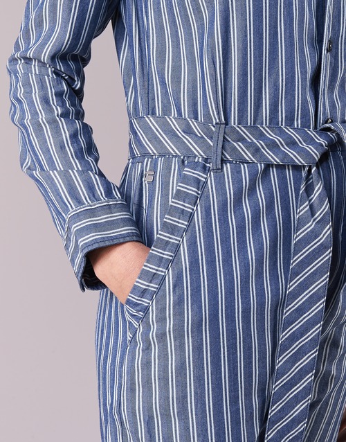 G-Star Raw - DELINE JUMPSUIT WMN L/S - Bleu / Blanc
