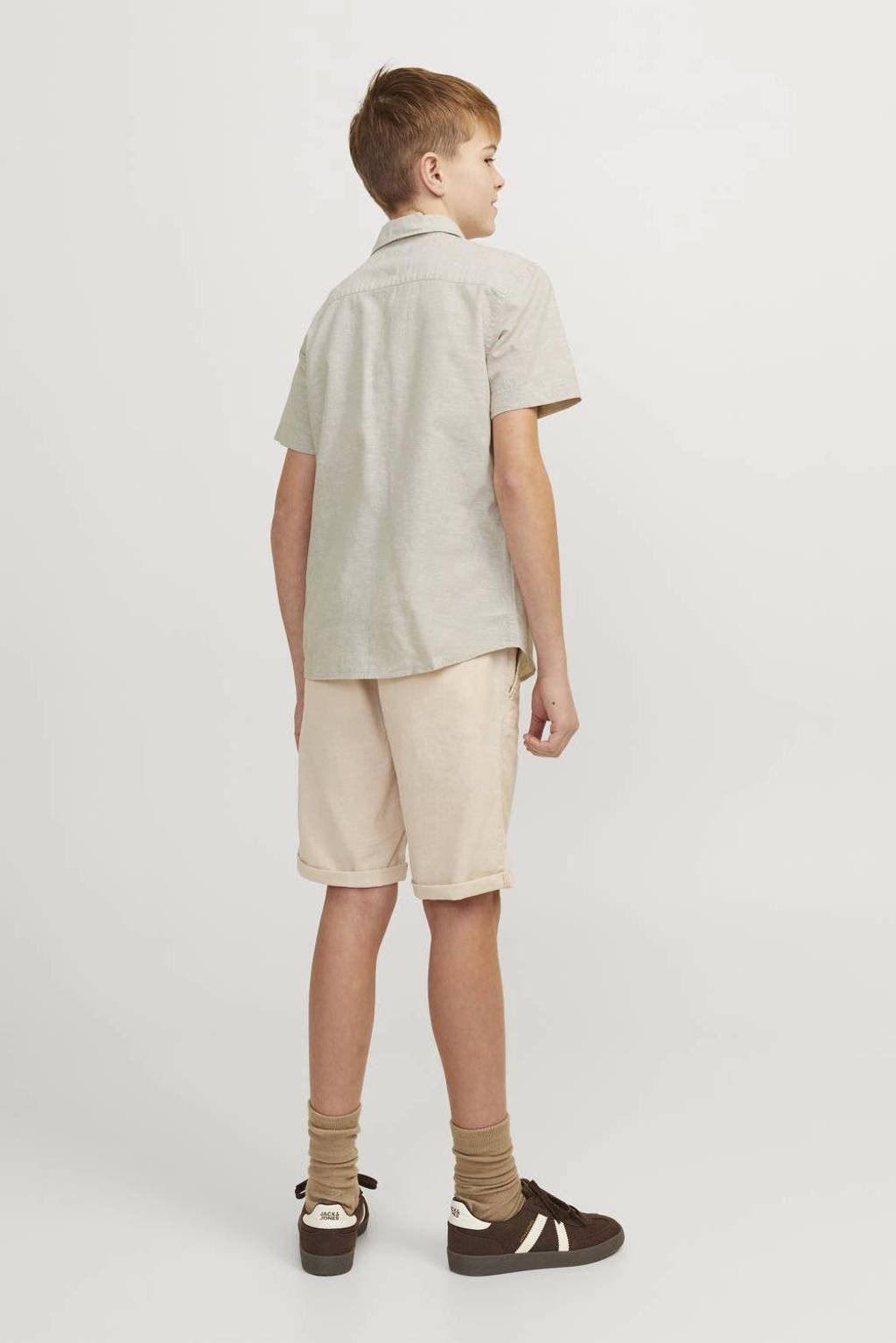 JACK & JONES overhemd JJELINEN BLEND beige