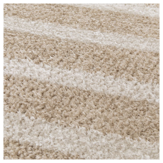 Tapis doux en matière recyclée - soft line - beige - 160 x 230 cm