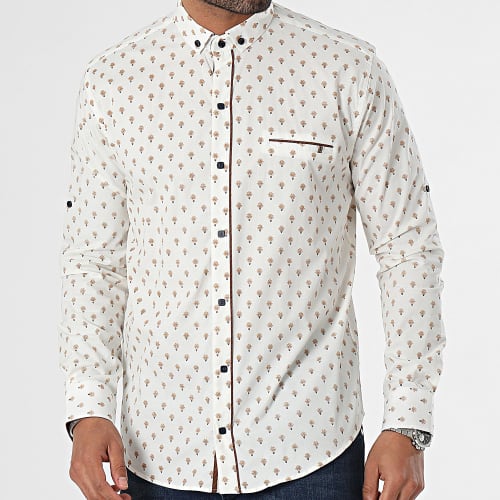 Chemise Manches Longues Beige