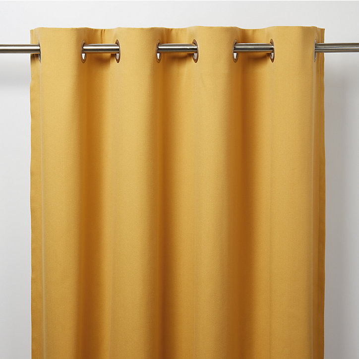 Rideau GoodHome Taowa jaune l.140 x H.260 cm