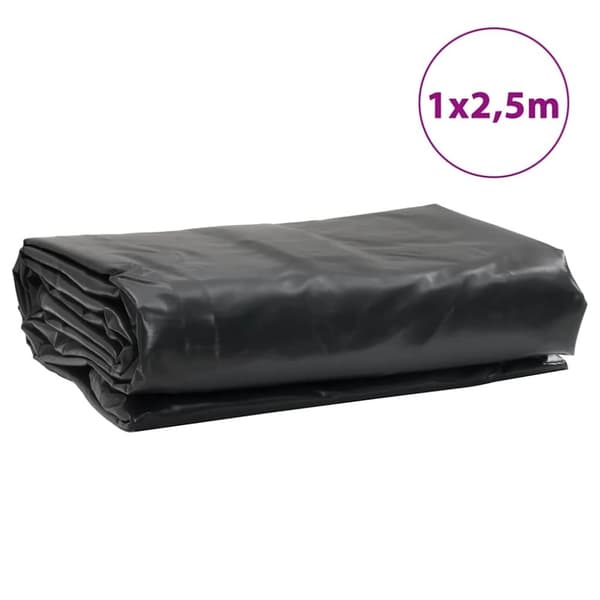vidaXL Presenning svart 1x2,5 m 650 g/m²