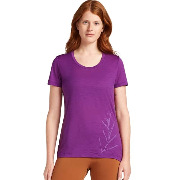 T-shirt randonnée ICEBREAKER W MERINO 150 TECH LITE SS SCOOP TEE PASSION