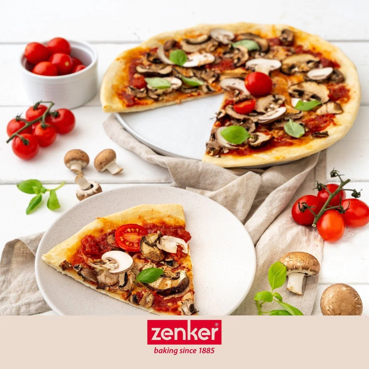 Set de 2 plaques à pizza 32 cm et une roulette à pizza Special Countri