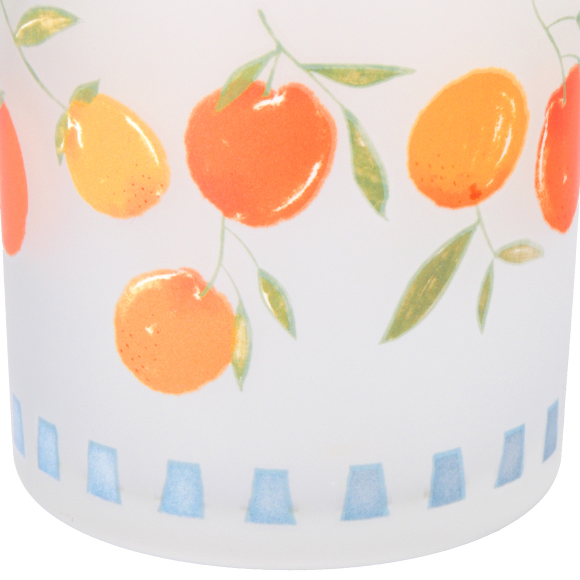 My Home Windlicht aus satiniertem Glas weiss / orange