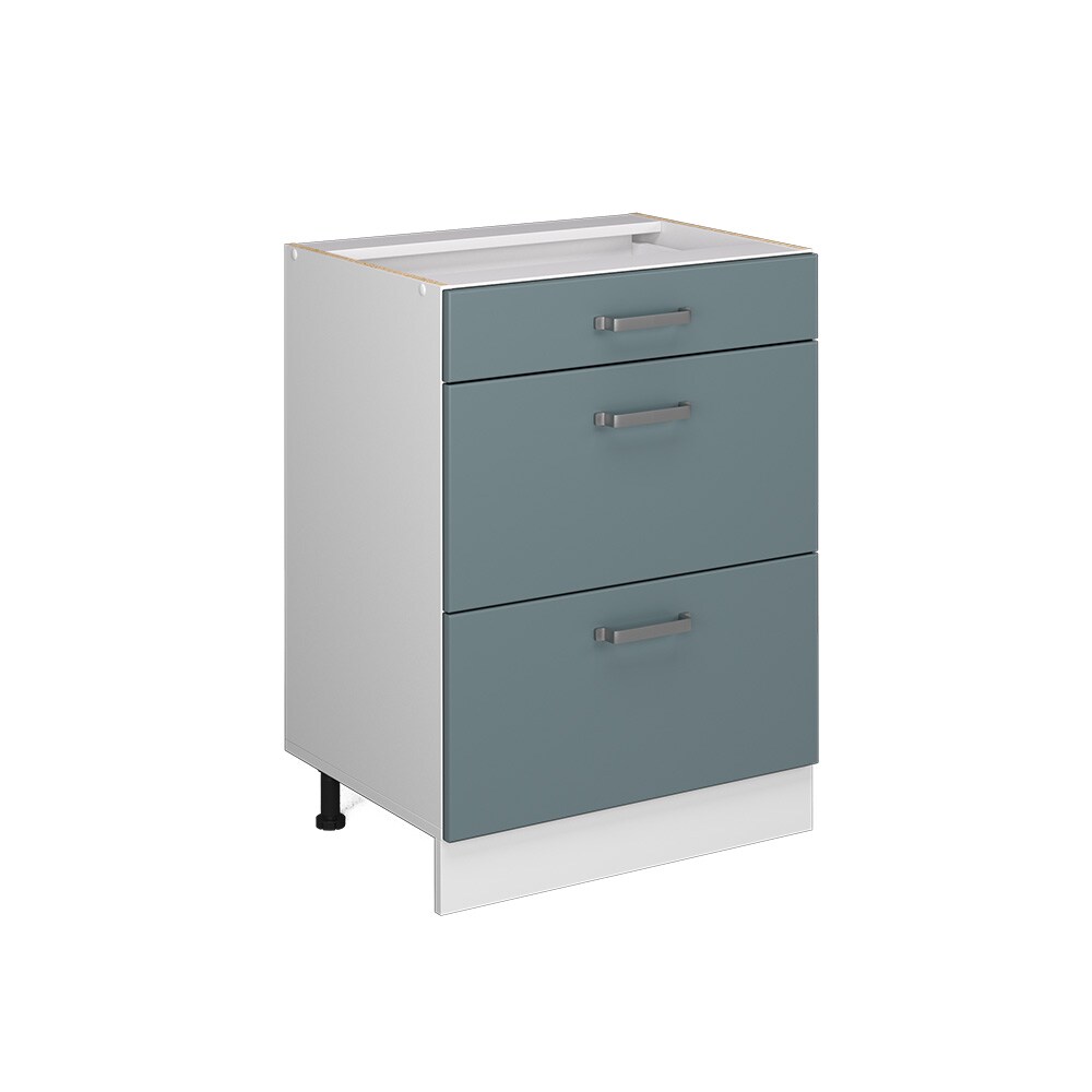 Vicco Schubladenunterschrank Küchenschrank R-Line Solid Weiß Blau Grau 60 cm modern