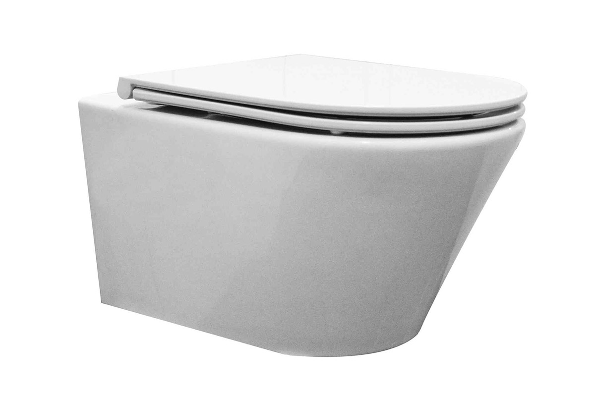 Mueller Afesta Junior toiletpot randloos met vlakke soft-close zitting