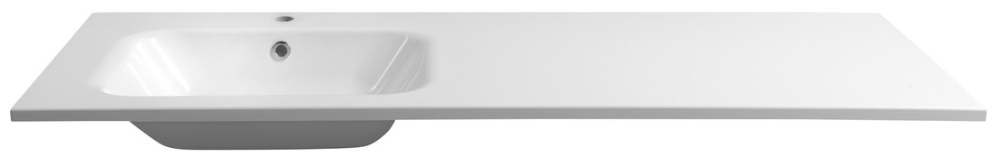 Sapho Areca wastafel met kraangat links 140cm wit glans