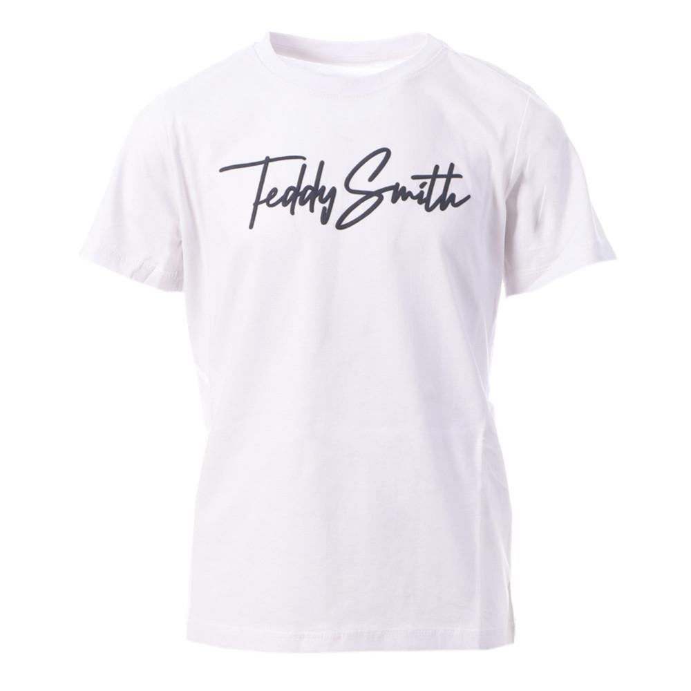 Teddy Smith T-shirt Blanc/Logo Garçon Teddy Smith Evan