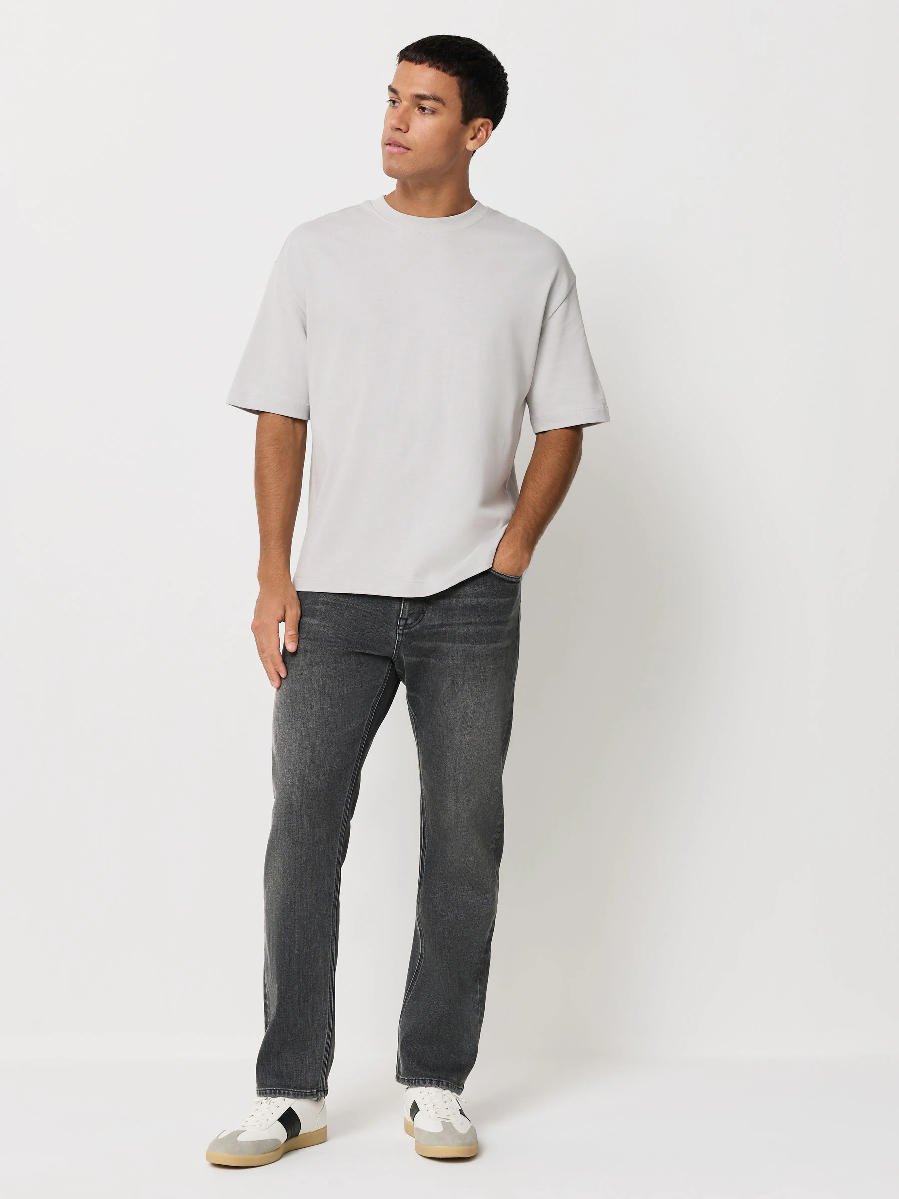 Grijs - ThermoGen - Straight fit - Motionflex jeans