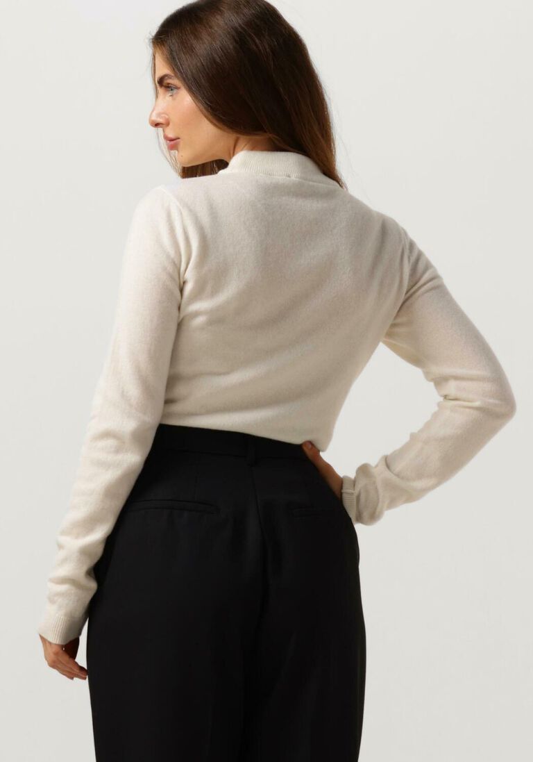 VANILIA ecru vanilia coltrui sheer cashmere rollneck