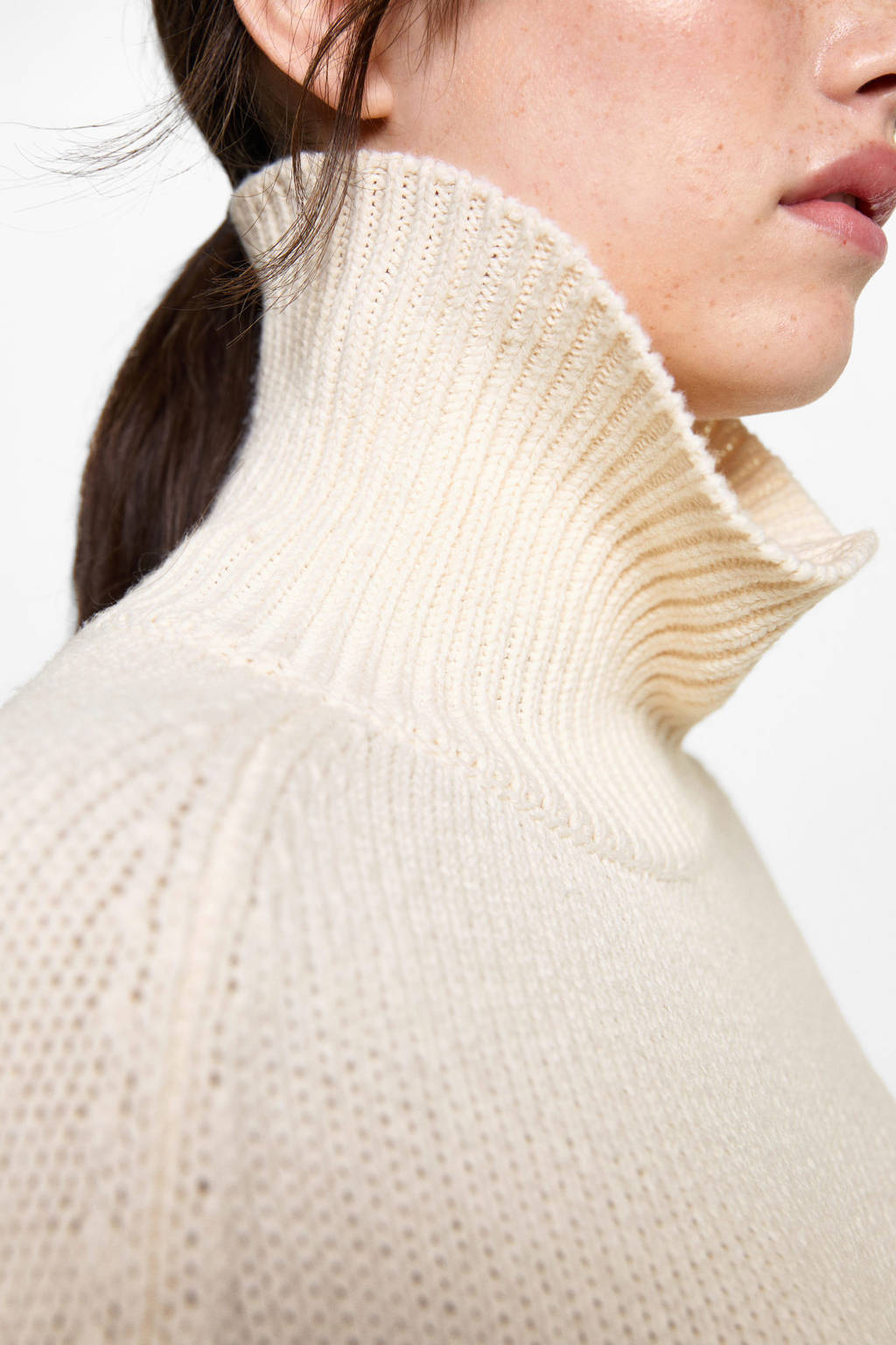 poncho naturel wit