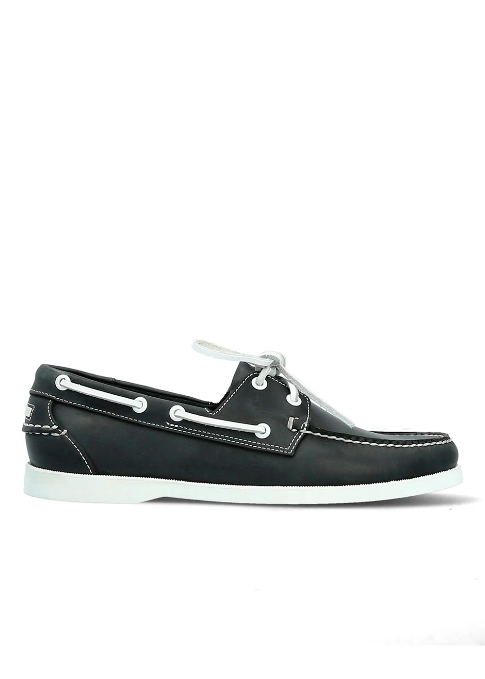 BOAT SHOE CUIR PULL UP NAVY
