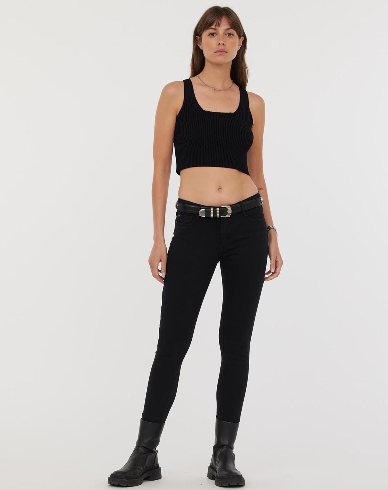 Acquaverde Jean slim Scarlett noir