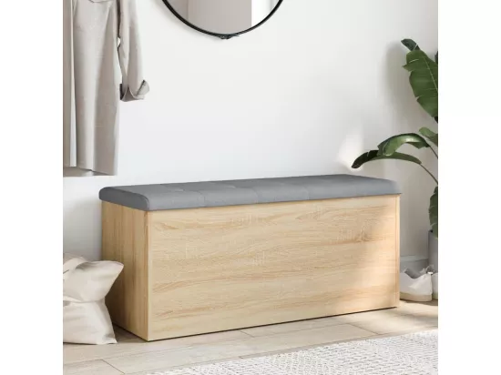 Banc de rangement chêne sonoma 102x42x45 cm bois d'ingénierie