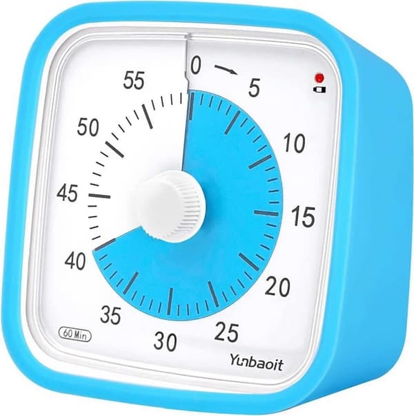 Blå Visual Timer 60min - klasseromsskole for barn Blå