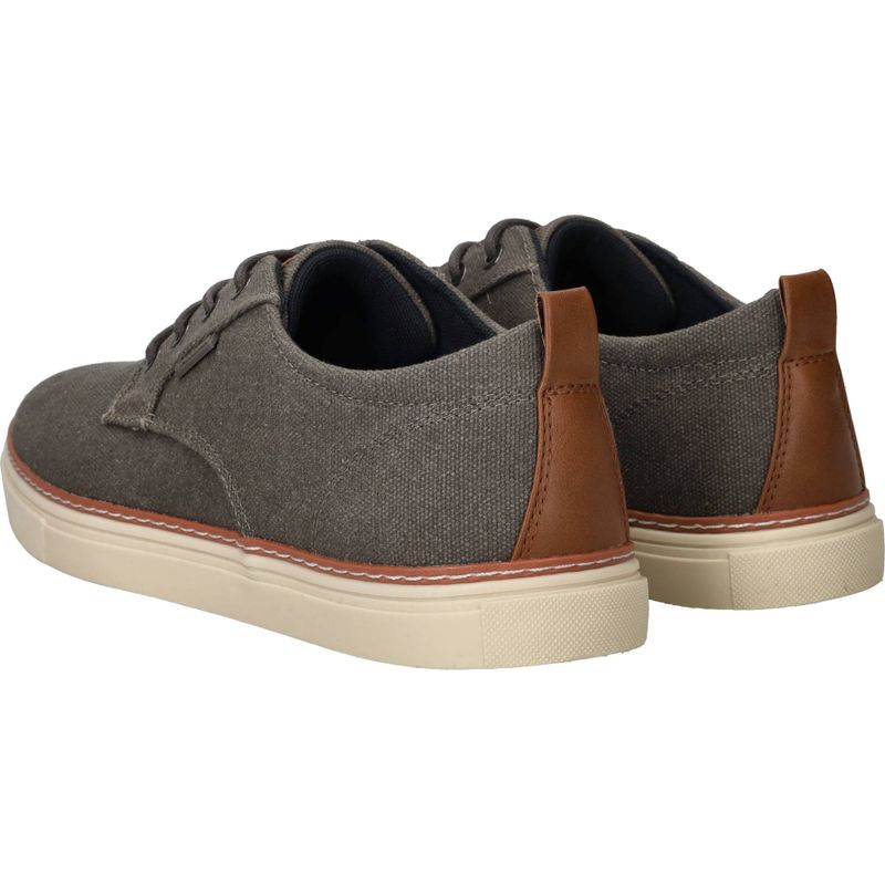 PS Poelman Canvas Veterschoenen Grijs Heren