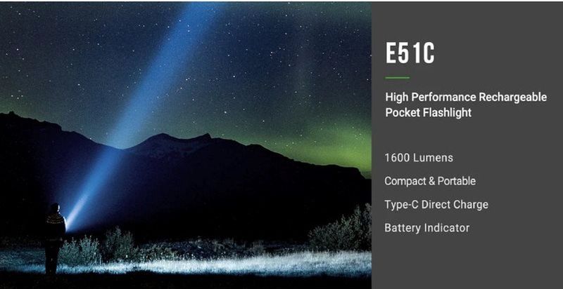 Nextorch - E51C Zaklamp - 1600 Lumen - USB-C Oplaadbaar - Waterdicht