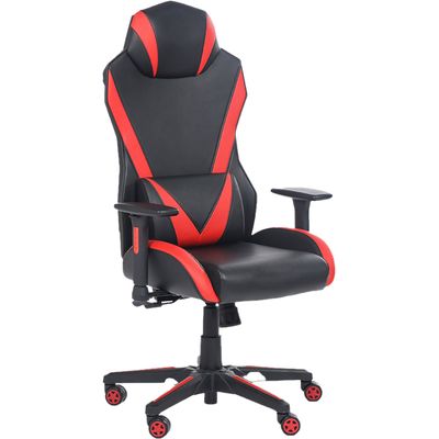Fauteuil gamer ONLINE - accoudoirs réglables - enceintes intégrées - noir et rouge