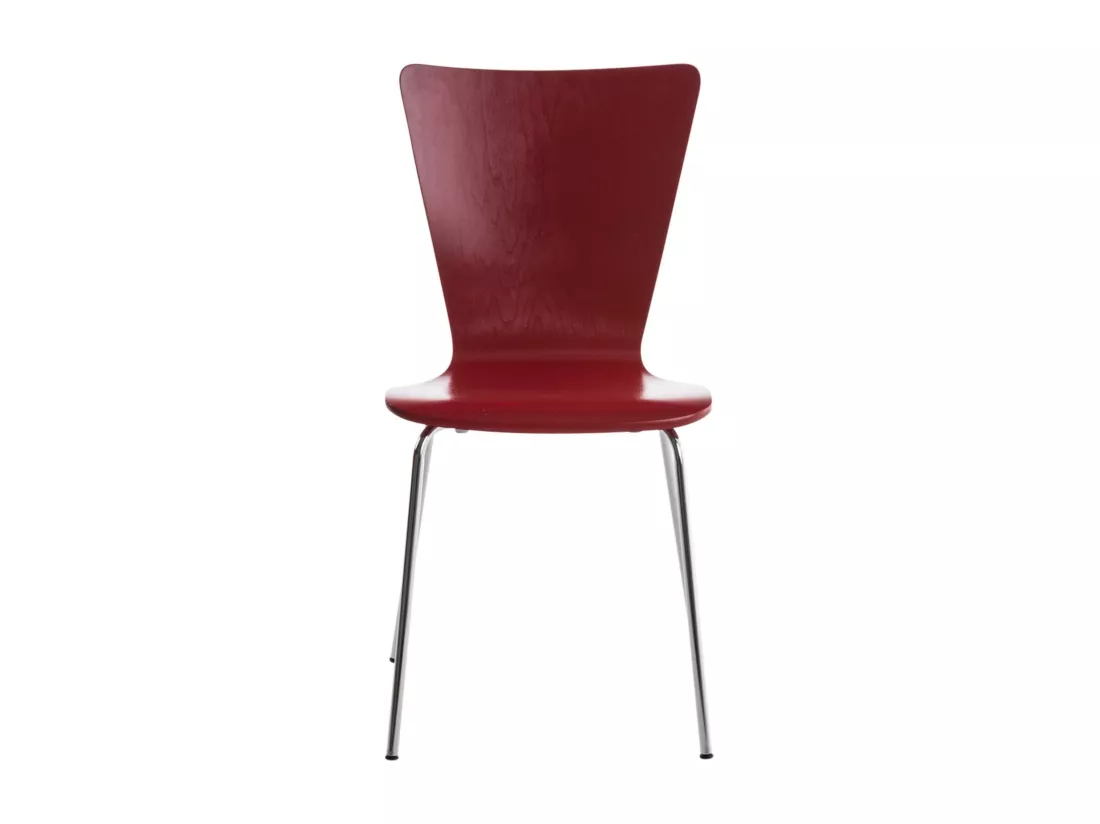 Chaise de conférence - Bois - Rouge - Aaron
