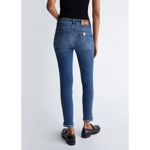 Liu Jo - Pantalón pitillo Bottom Up Azul