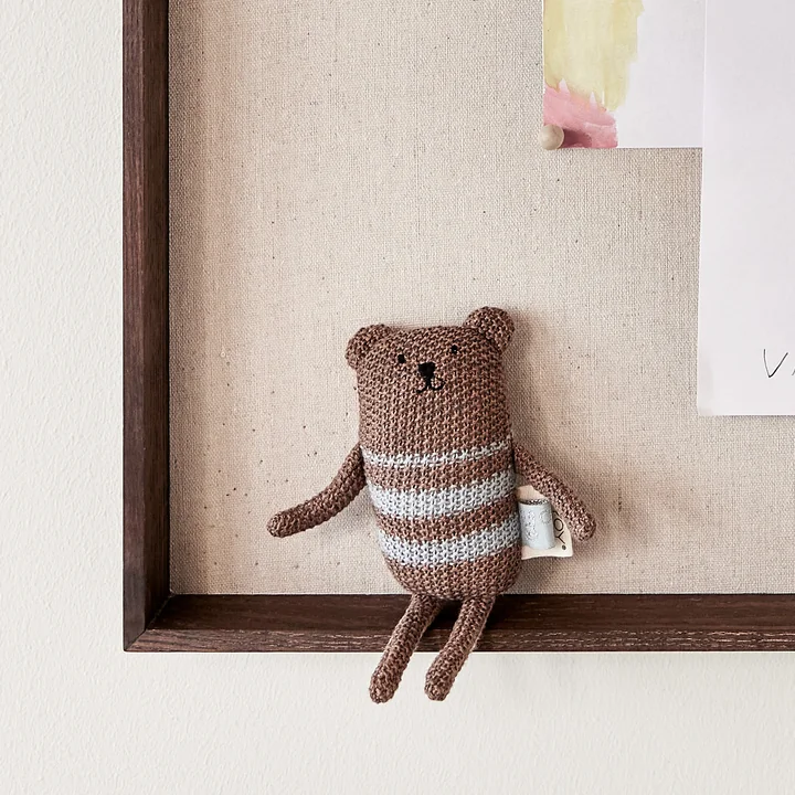 OYOY Mini - Bella Bear Rassel, brown melange