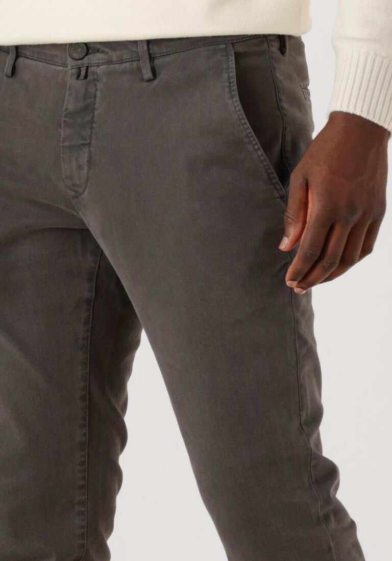 donkergrijze jacob cohen chino pantalone slim fit bobby