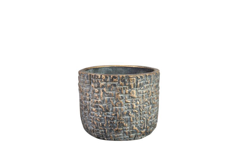 TS COLLECTION Maxim - Bloempot - Grijs - 14 cm