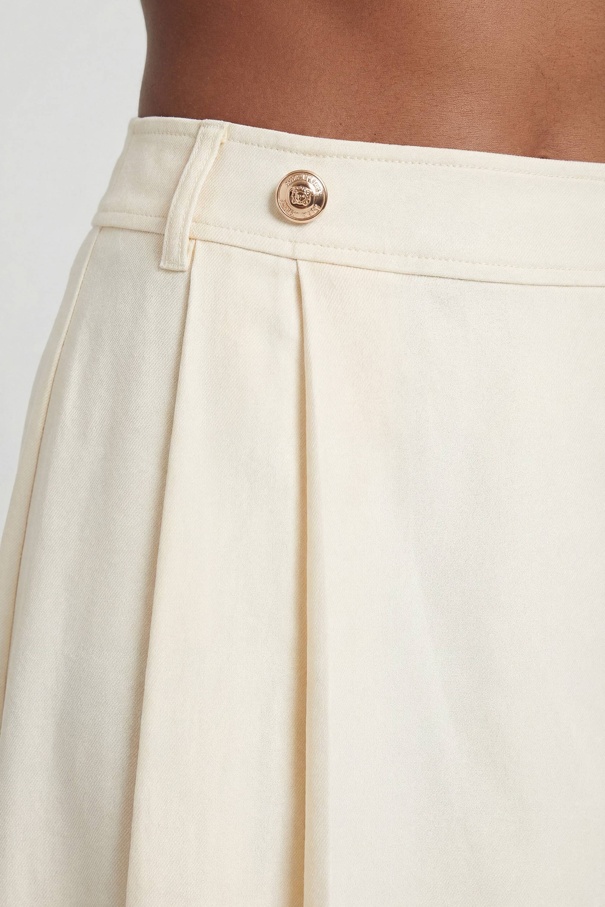 KarenMillen Jupe Midi En Coton Avec Détails Boutons Style Utilitaire