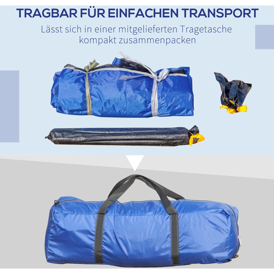 Outsunny Toilettenzelt mit Reißverschluss blau