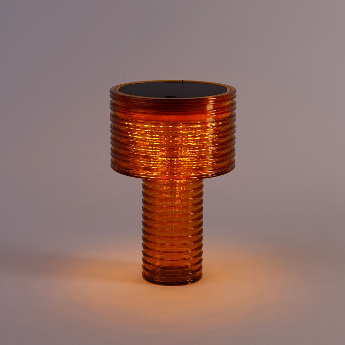 Tafellamp oranje kunststof incl. LED solar oplaadbaar IP44 - Ambar