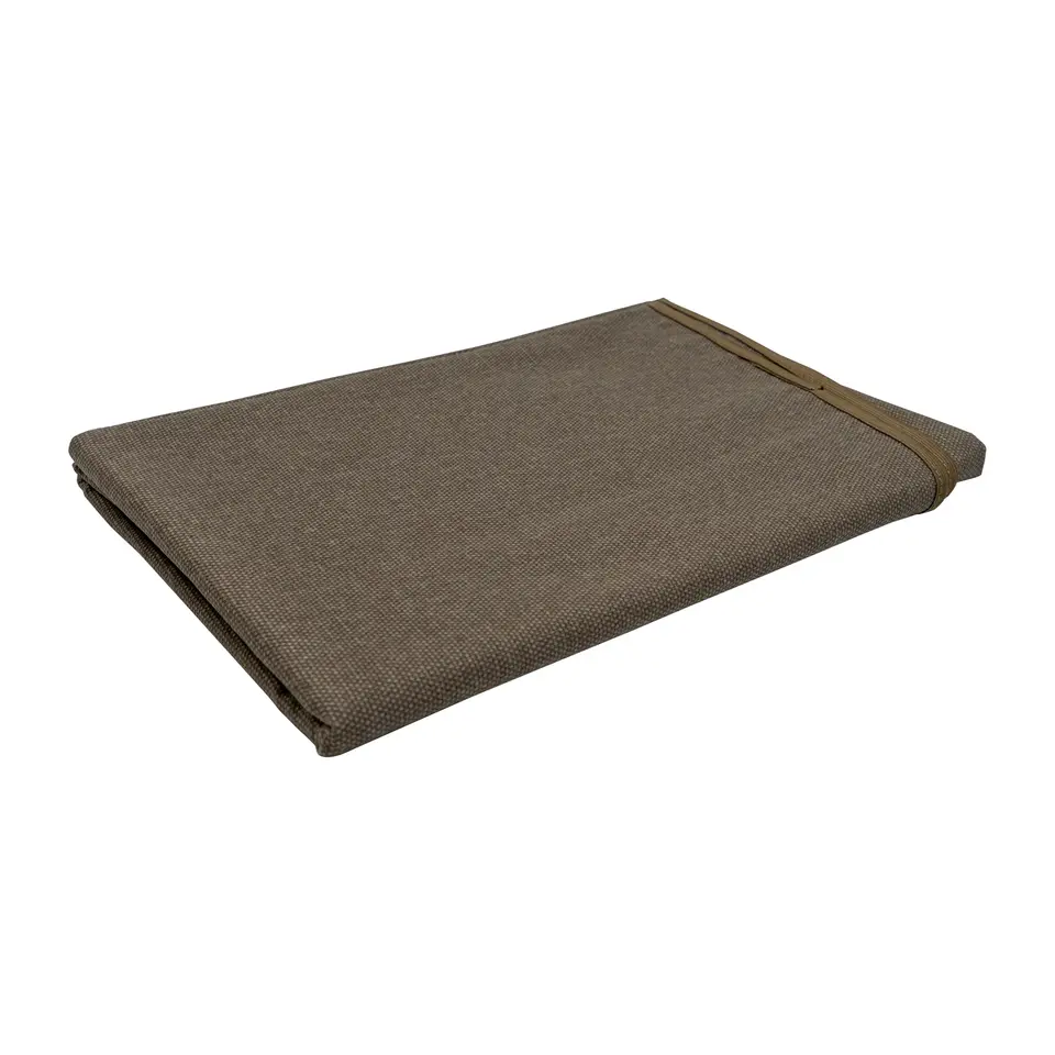 Madison - Tafelkleed Taupe canvas eco  - Ø Ca. 160 cm
