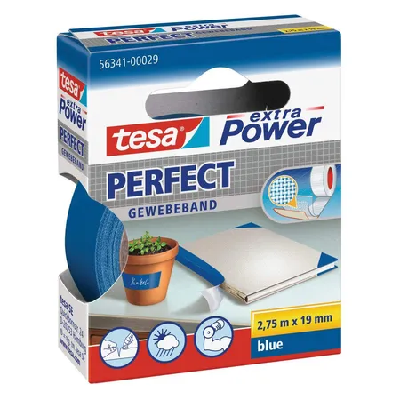 tesa Gewebeband Perfect blau 2,75mx19mm