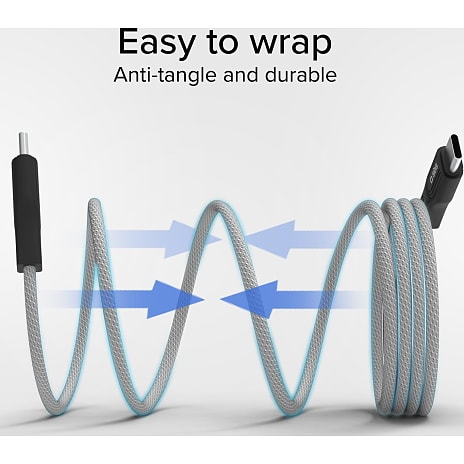 SBS magnetisk USB-C kabel 1 meter - grå