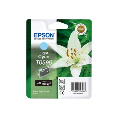 Epson T0595 Orchidée - cyan clair - cartouche d'encre originale