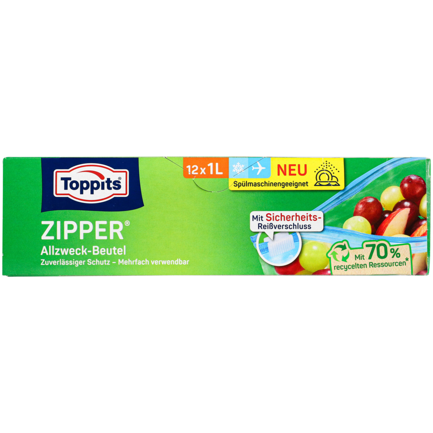Toppits Zipper Allzweck-Beutel 1 L