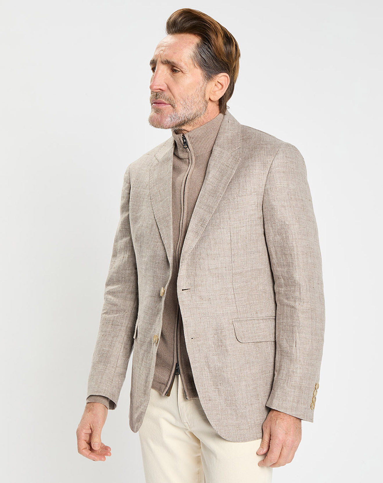 Hackett London Veste 100% Lin beige