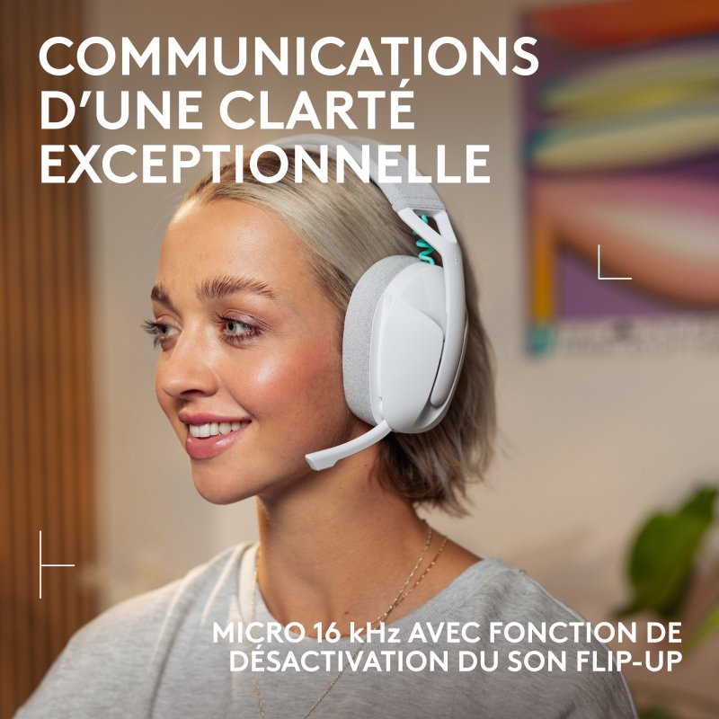 Logitech G G321 LIGHTSPEED Casque Sans fil Arceau Gaming USB Type-C Bluetooth Blanc
