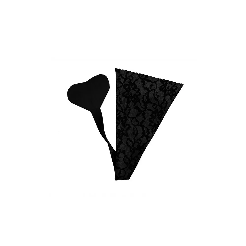 Bye Bra Adhesive Thong Lace Black - One Size