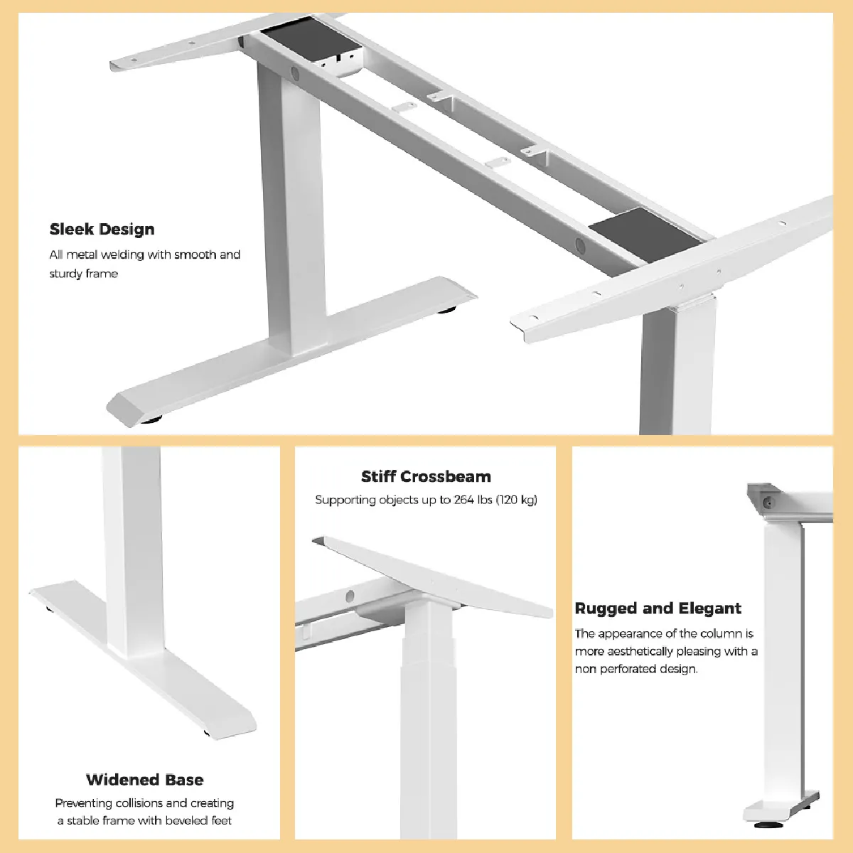 ACGAM Cadre de Bureau JSZ-3 - Blanc