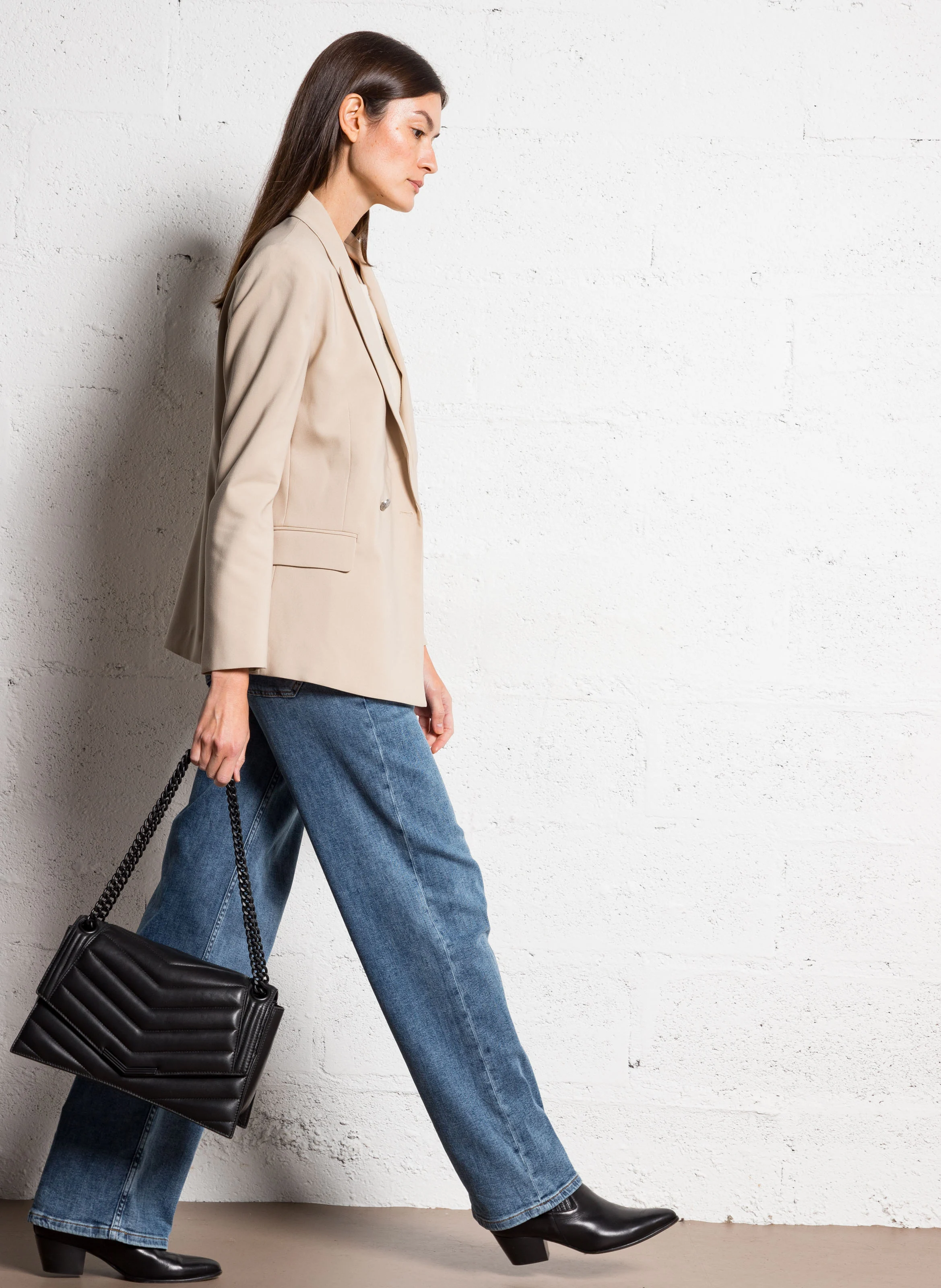 THE 1 TIMELESS L - Sac bandoulière en cuir | Noir