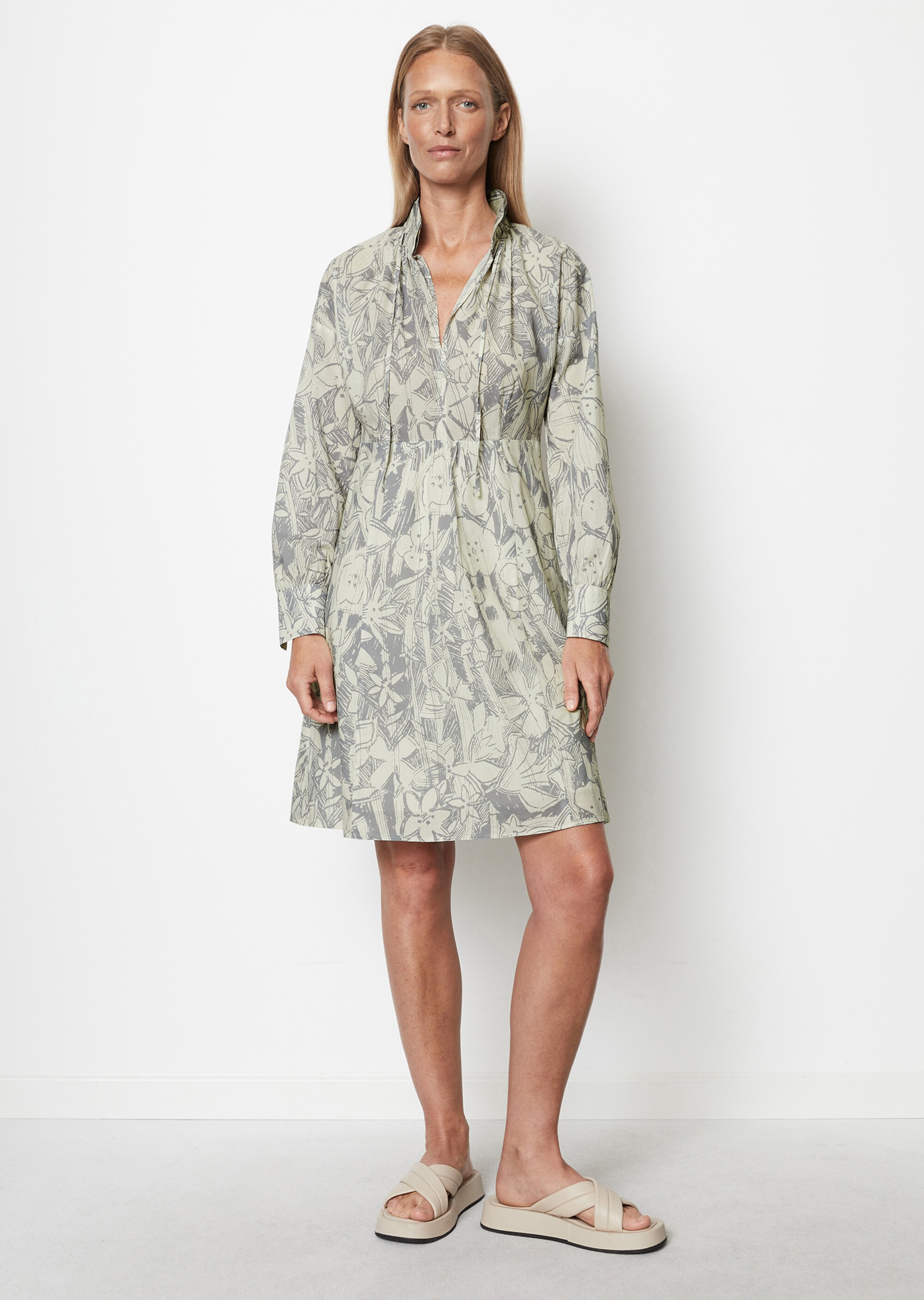 Print-Kleid A-Shape aus reiner Baumwolle
