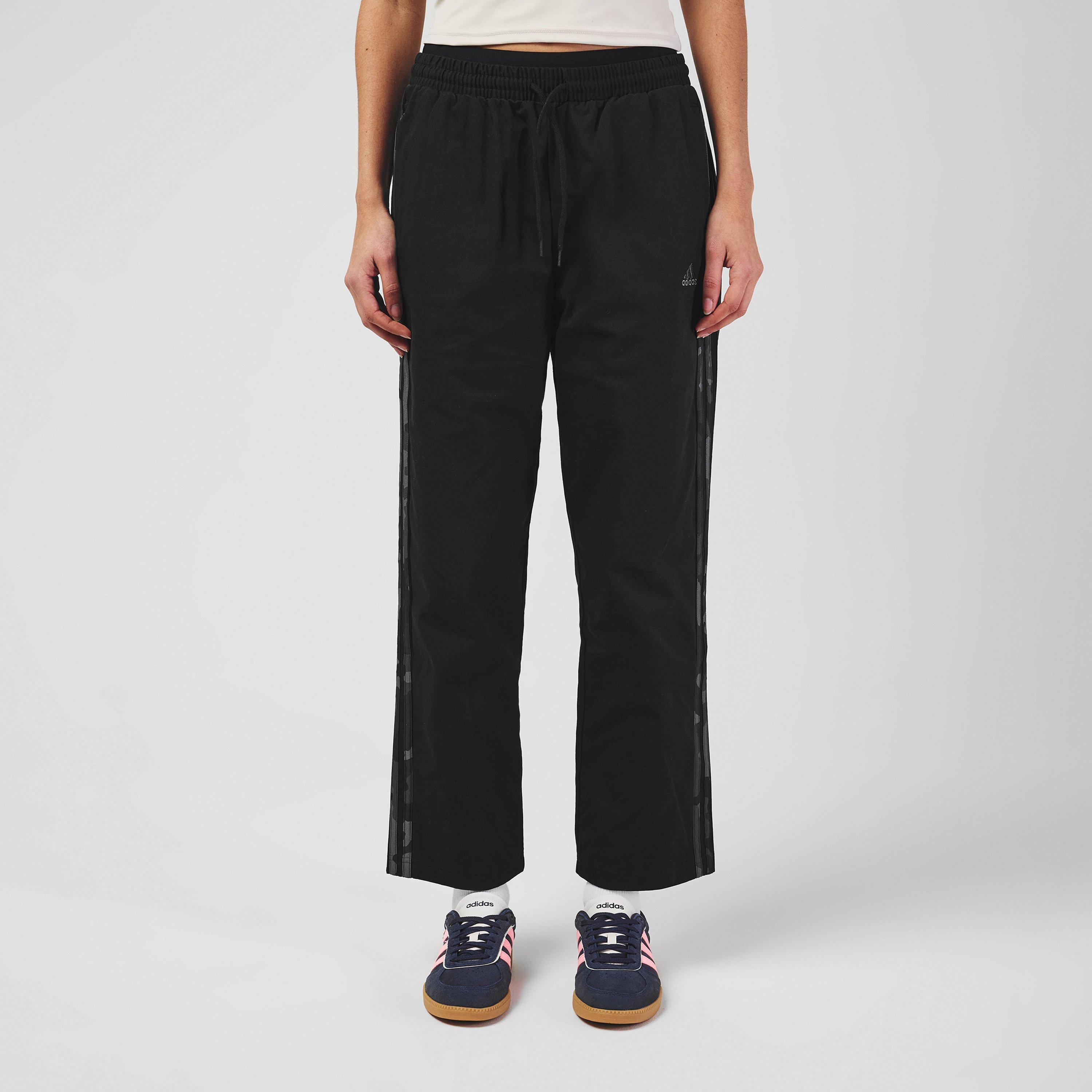 adidas Essentials Camo Print 3 Stripes Twill Trousers Womens
