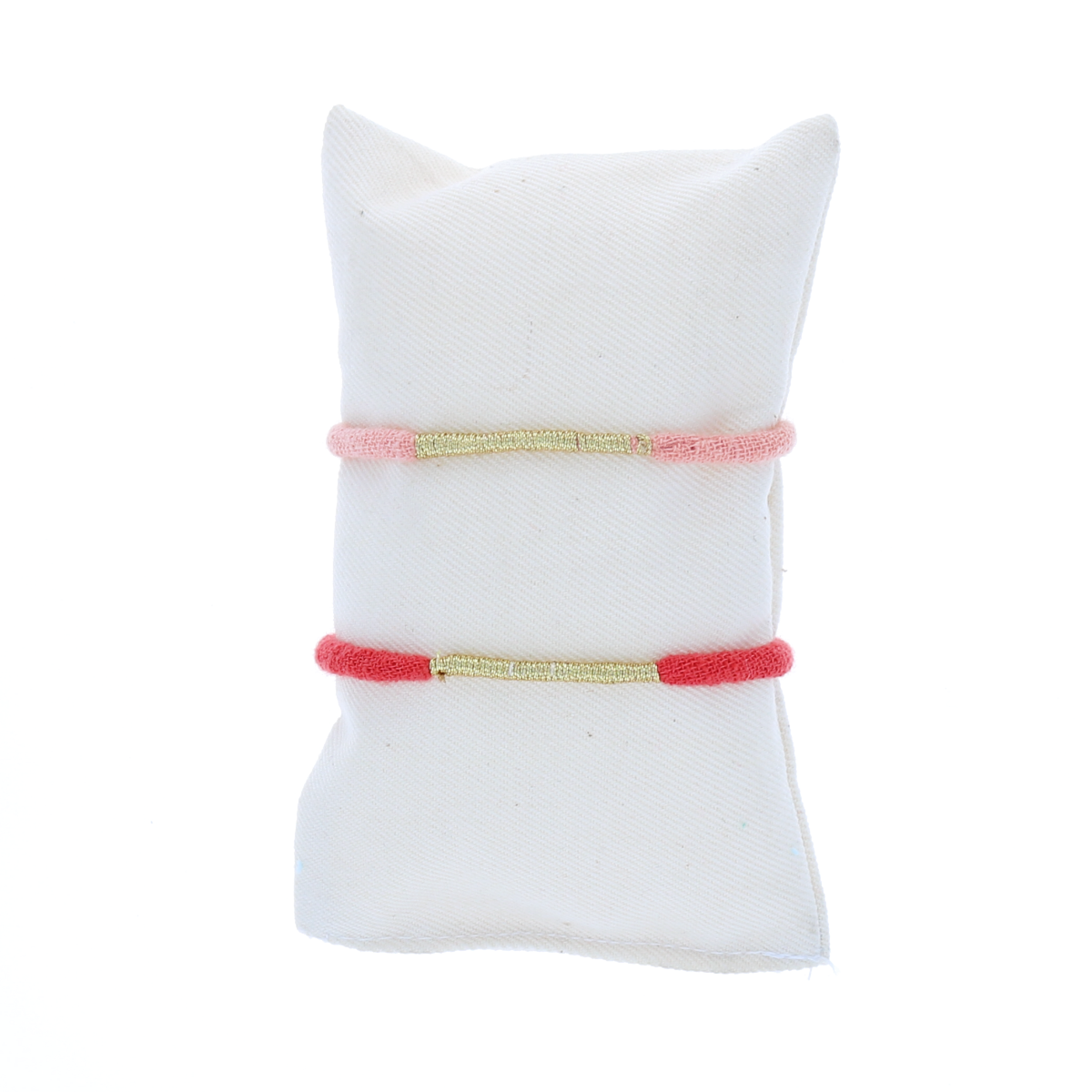 Bracelet gaze coton rose Maison Suzanne