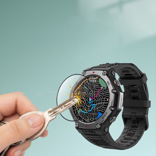 INF Amazfit T-Rex 3 Skjermbeskytter (2-pakning) - Myk, 3D-buet, HD-klar, Dekselvennlig