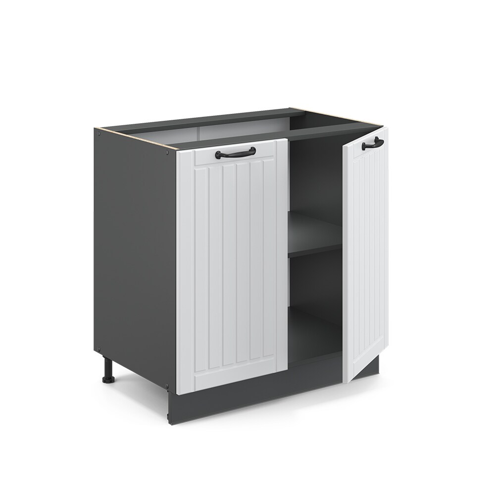 Vicco Unterschrank 80 cm FAME Line Küchenschrank Küchenzeile Landhaus Weiß Anthrazit